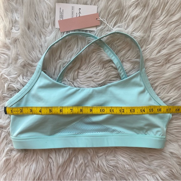 Tier Active Lush Sports Bra Medium Support Open Back Women’s Size XXL Glacier - Picture 3 of 11